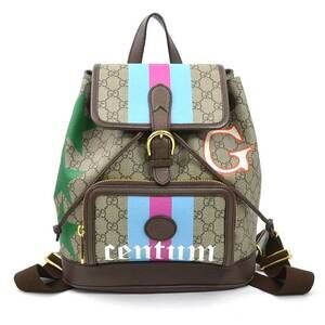 GUCCI Authentic Brown Leather Backpack